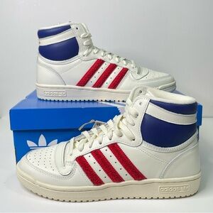 Women's Adidas Originals Top Ten RB Cream White/Vivid Red Athletic Shoes HQ1480